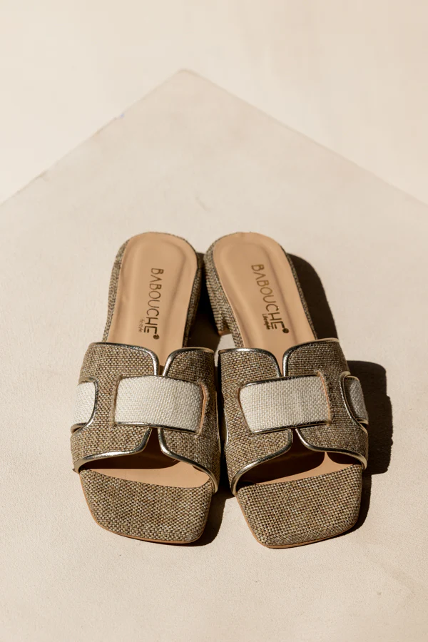 Babouche – Sera Slipper – Goud/Taupe/Beige - Afbeelding 8