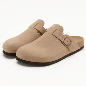 Bosten Comfort Sandalen Suède met Kurk Voetbed