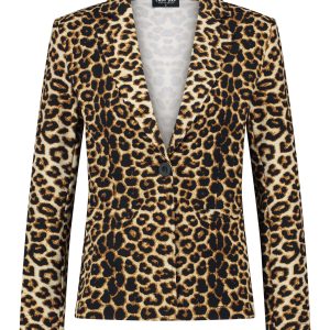 Lady Day – Blazer Billy Travelstof – Leopard Print