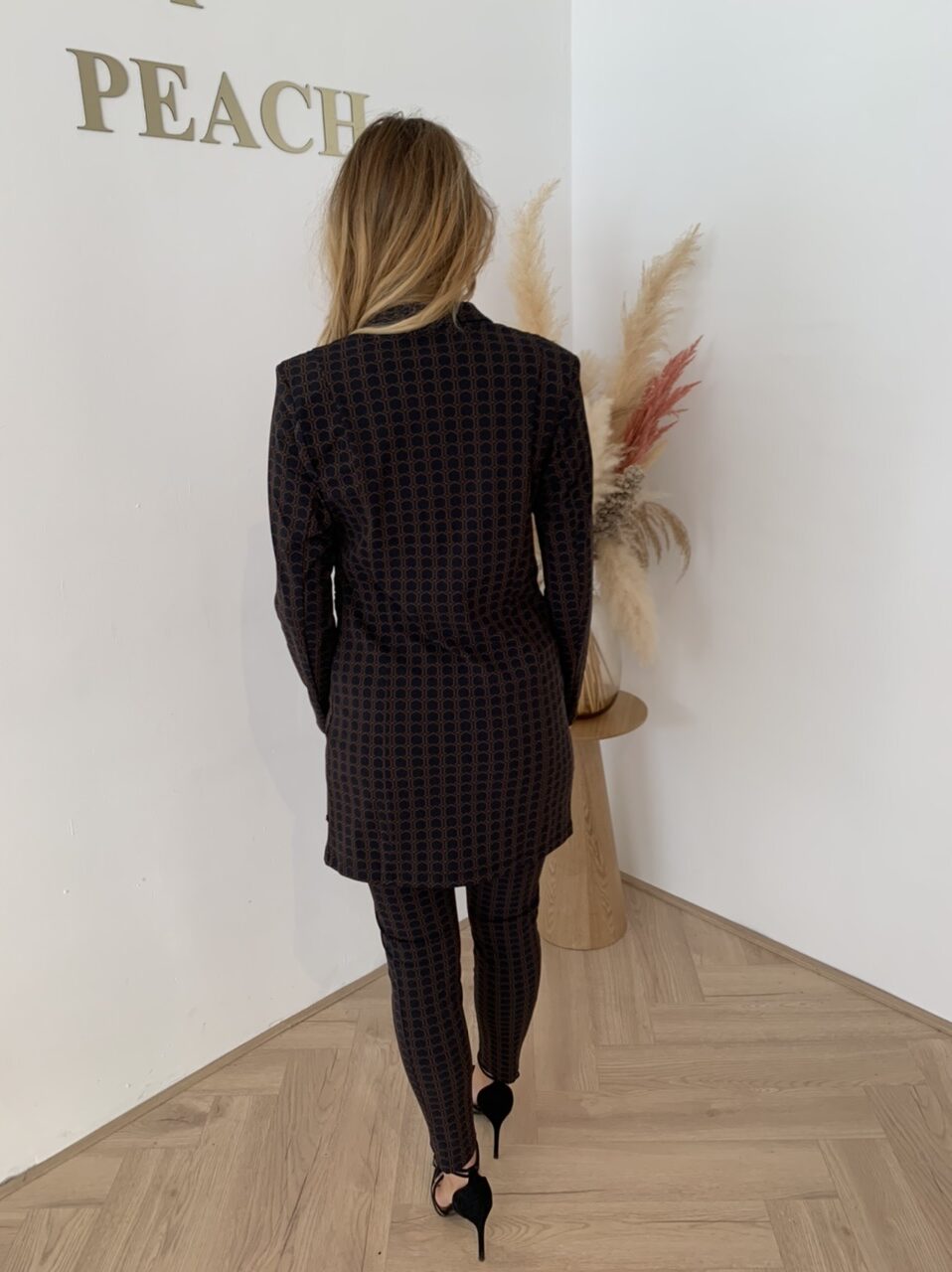 Aime – Bionda Blazer – Points Print Cacao - Afbeelding 3