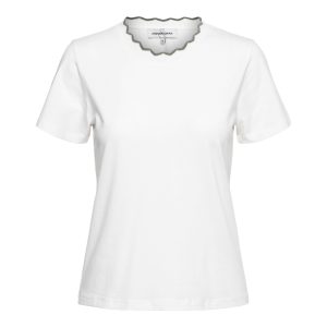 &Co Woman – Taia Top Short Sleeve – Off-White Khaki