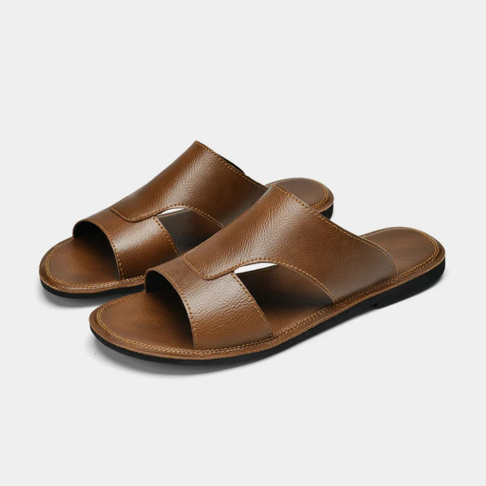 Cloud Herenslippers Leer met Hakje