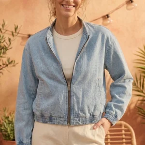 Co'Couture AronaCC Bomber Pale Blue jasje