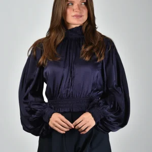 Zimmermann blouse Dream Shirred 5663TF253 navy