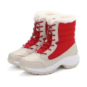 Dames Snowboots met Veters & Grip - Laarzen met Voetboog Ondersteuning