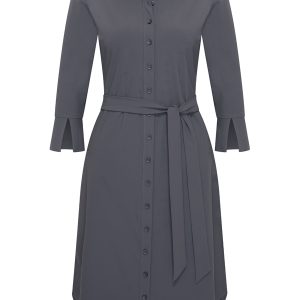 Mi Piace – Jurk 3/4 Mouw – Dark Grey