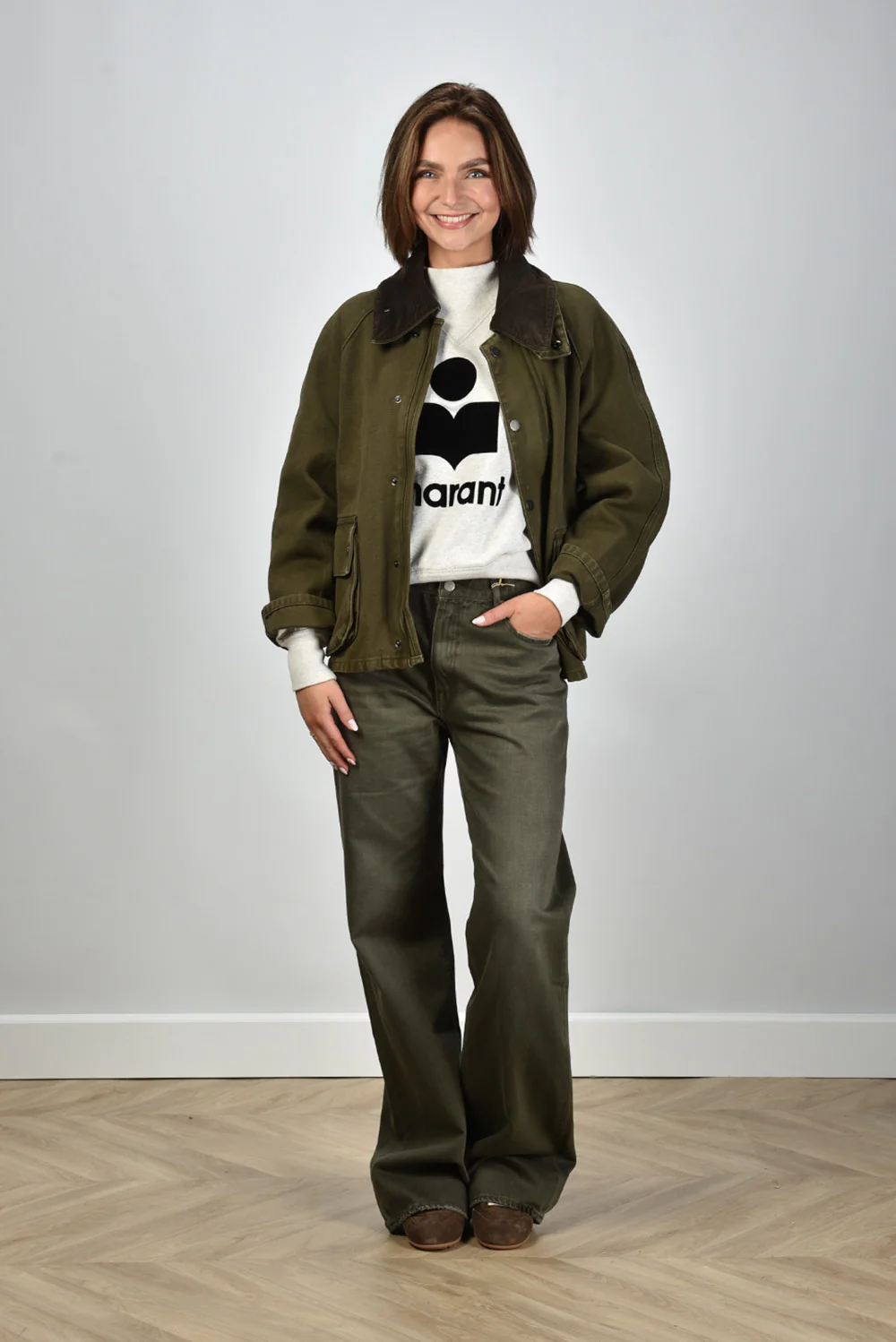 Denimist jeans Dena DSWD330-D475A vintage dark olive