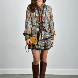 Farm Rio jurk 344504 mosaic garden soft blue