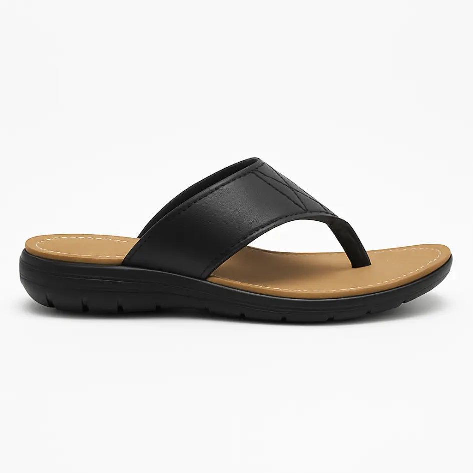 Boris Heren Slippers Leer met Voetboog Ondersteuning - Flip Flops - Afbeelding 4