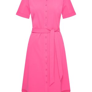 Mi Piace – Jurk Korte Mouw Knoopjes – Barbie Pink
