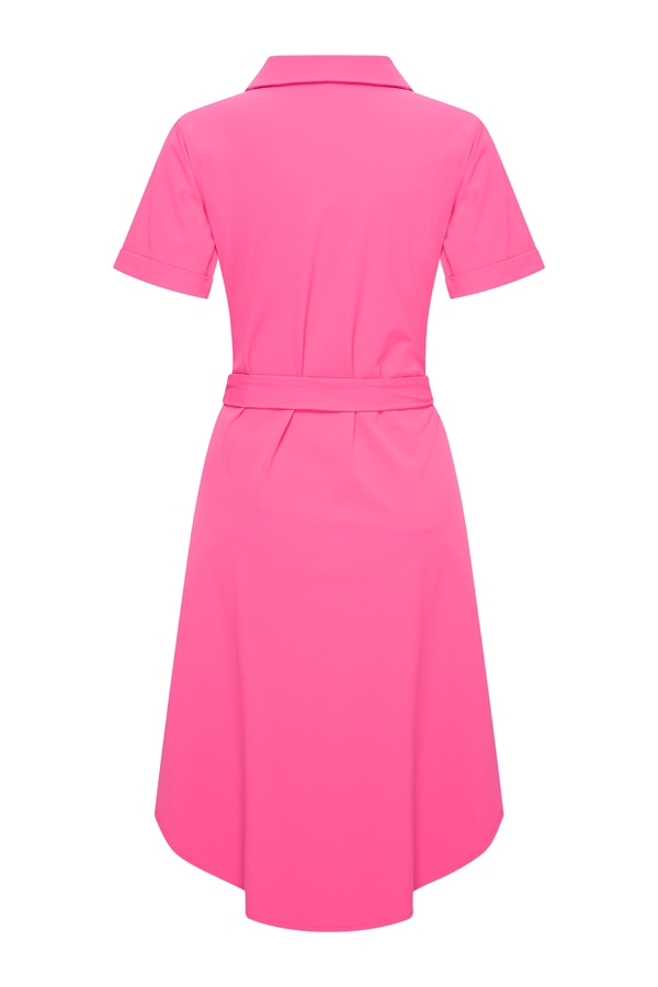 Mi Piace – Jurk Korte Mouw Knoopjes – Barbie Pink - Afbeelding 7