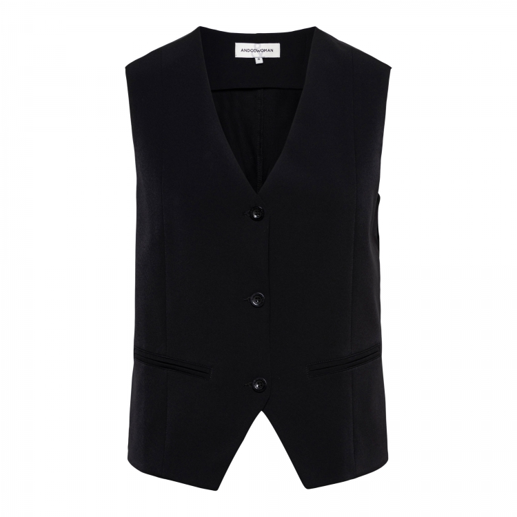 &Co Woman – Priya Travelstof Gilet – Black - Afbeelding 2
