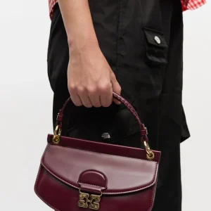 Ganni crossbody Apo-G Mini Top Handle A6908 tawny port