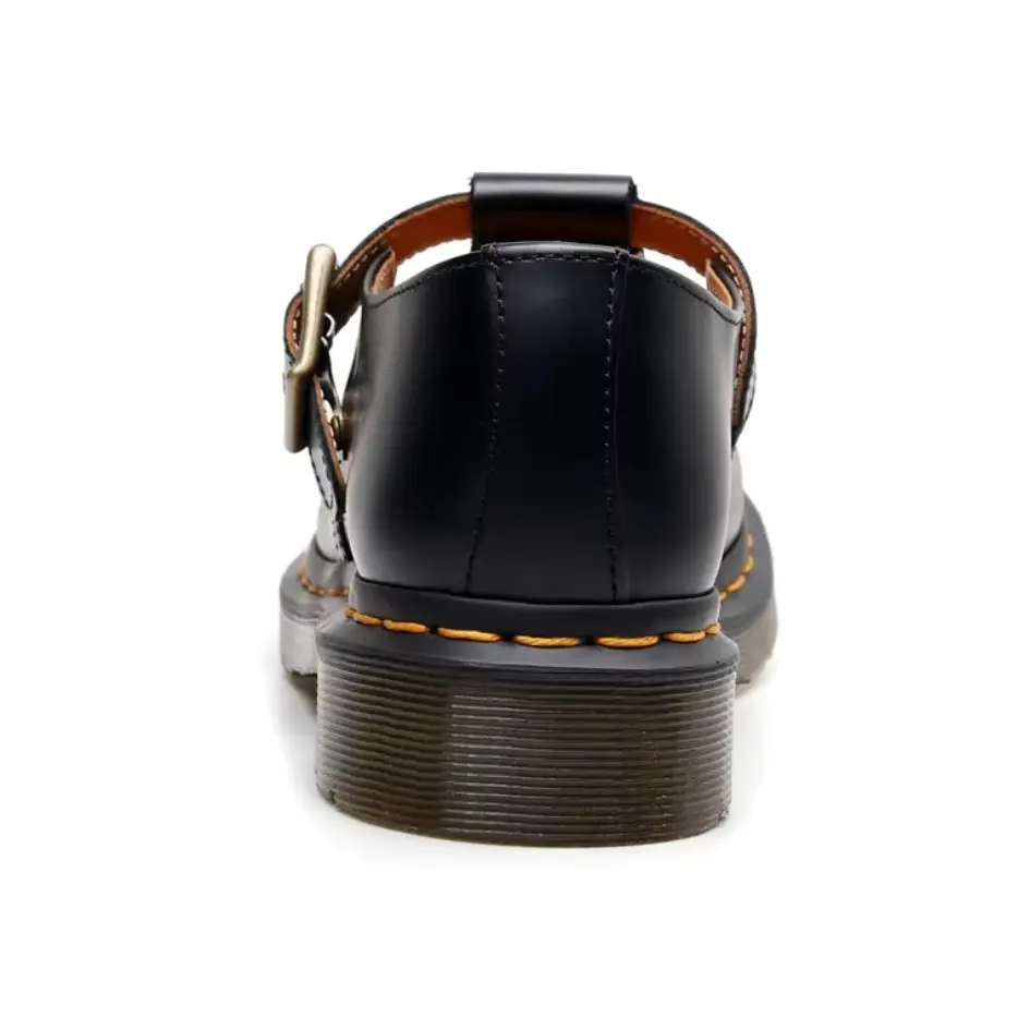 Gio Leren Mary Jane Schoenen Unisex – Instappers met Chunky Zool - Afbeelding 4