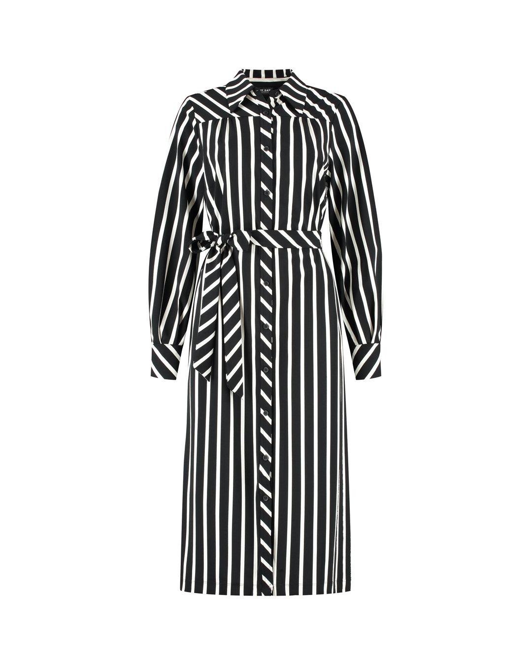 Lady Day – Hope Dress – Black/Wool White stripe - Afbeelding 2