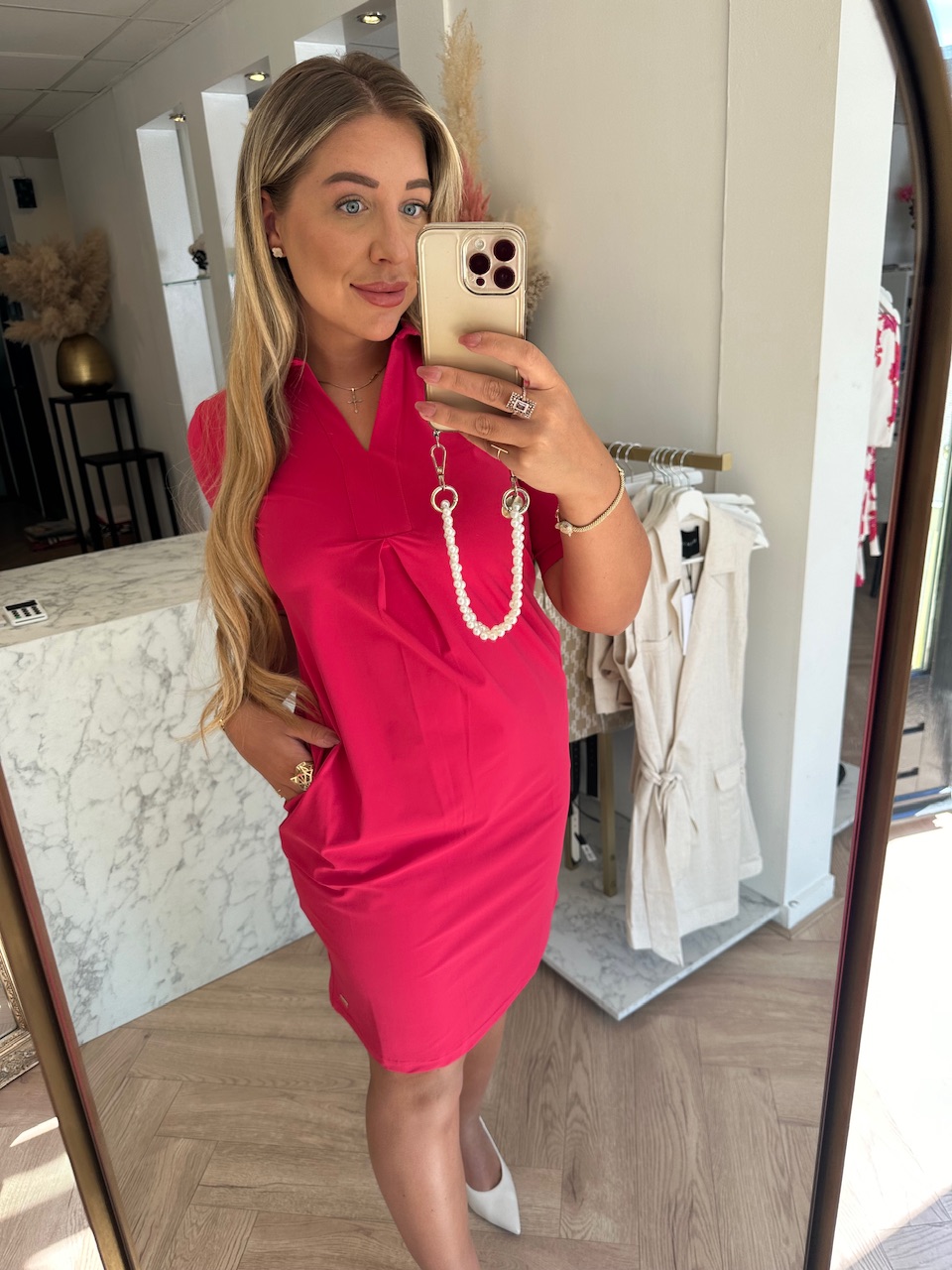 Aime – Nikki Dress- Fuchsia - Afbeelding 3