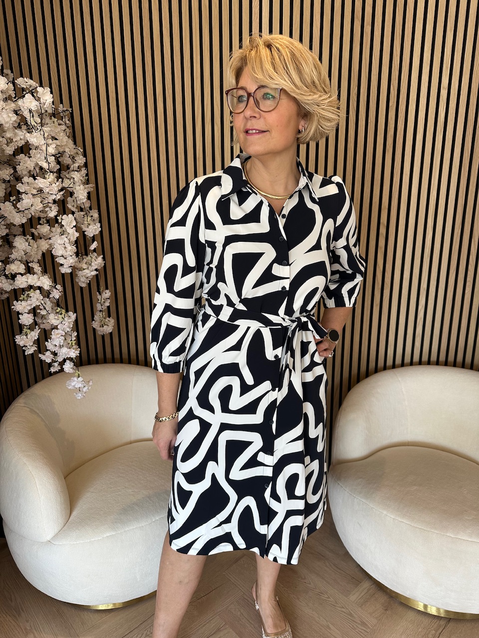 Lady Day – Louisa Dress – Keith Blue - Afbeelding 3