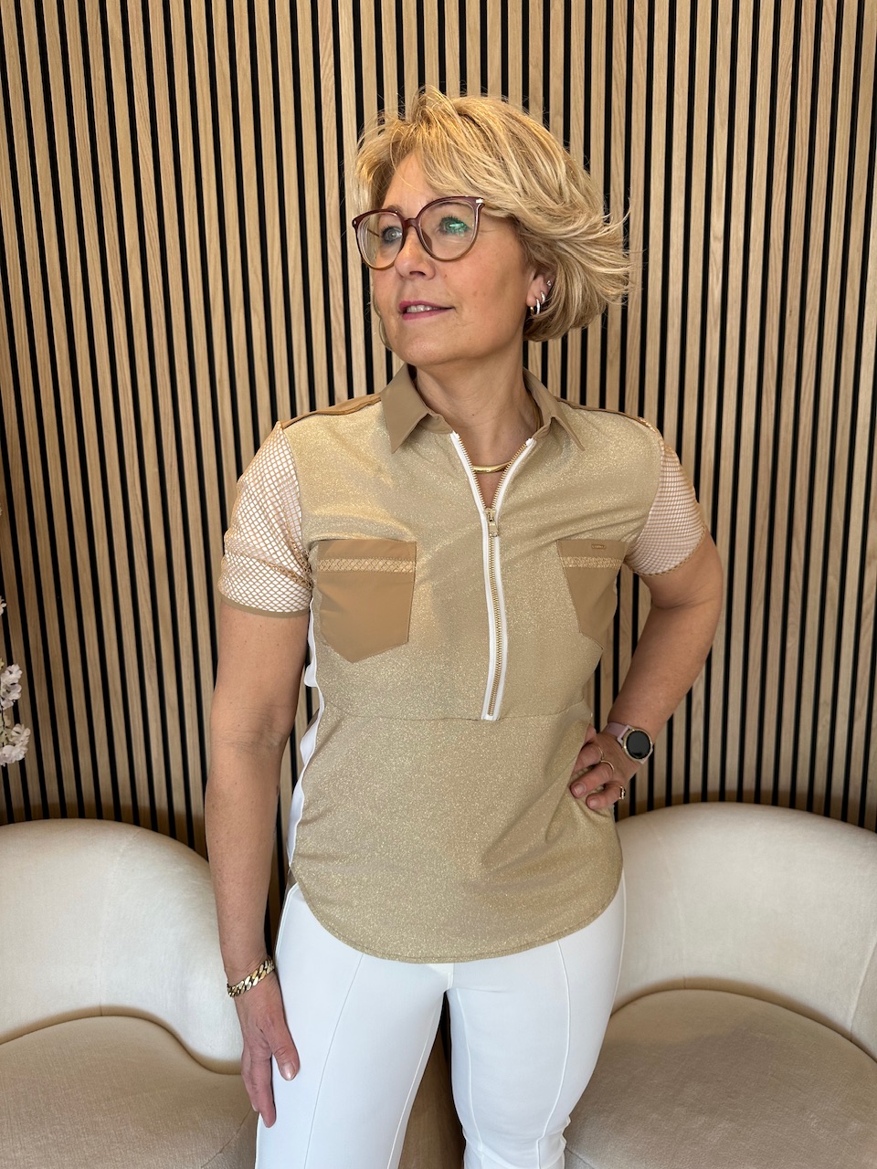 ZIP73 – Pants Board – Off-white/Gold - Afbeelding 4