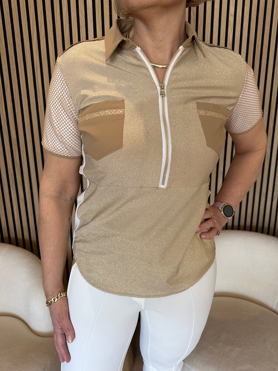 ZIP73 – Pants Board – Off-white/Gold - Afbeelding 5