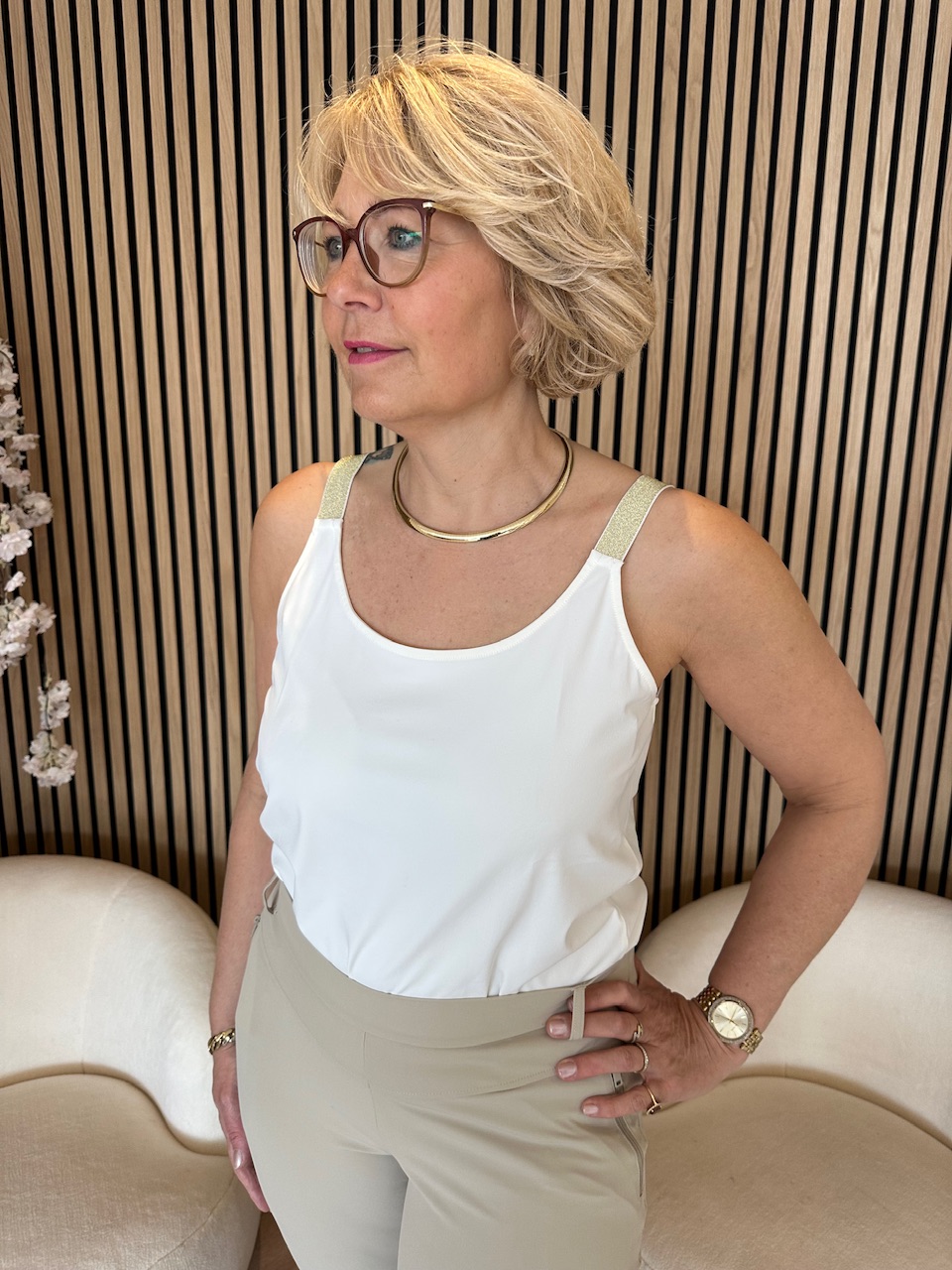 Lady Day – Tuesday Travelstof Top – Off White - Afbeelding 3