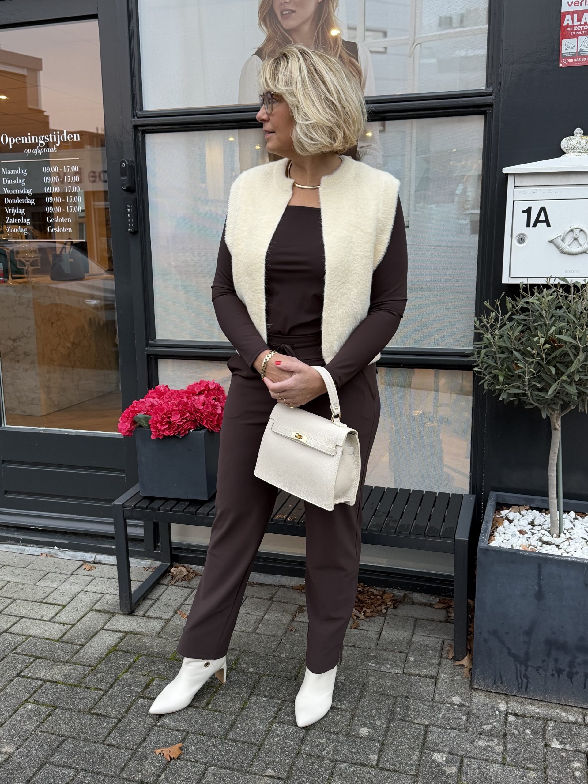 Mi Piace – Vest Hairy Mouwloos – Off White - Afbeelding 6