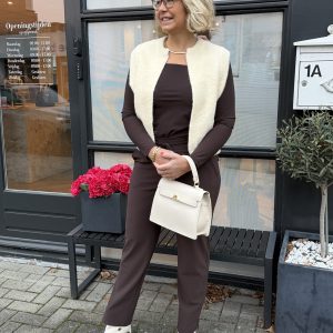 Mi Piace – Trousers Bonded – Espresso