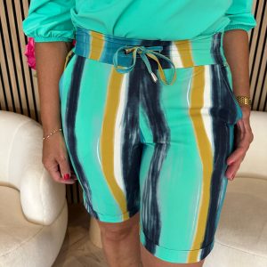 Mi Piace – Bermuda Swirly Print – Mint Leaf