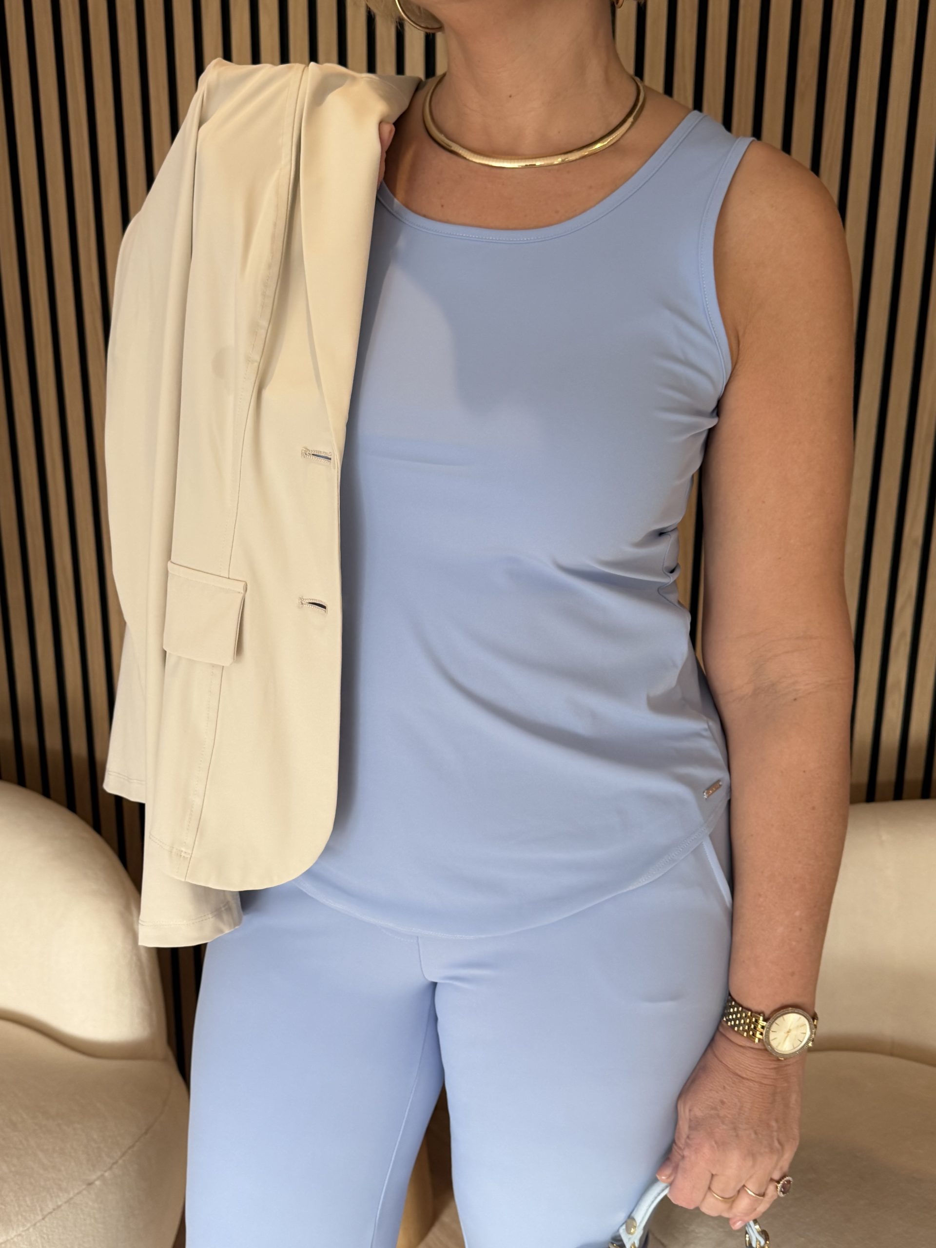 Mi Piace – Travelstof Singlet – Lavender Blue - Afbeelding 3