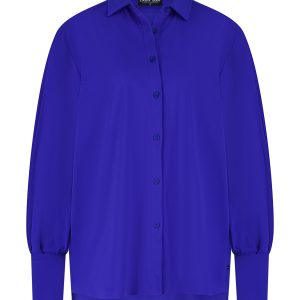 Lady Day – Ilse Travelstof Blouse – Cobalt blue