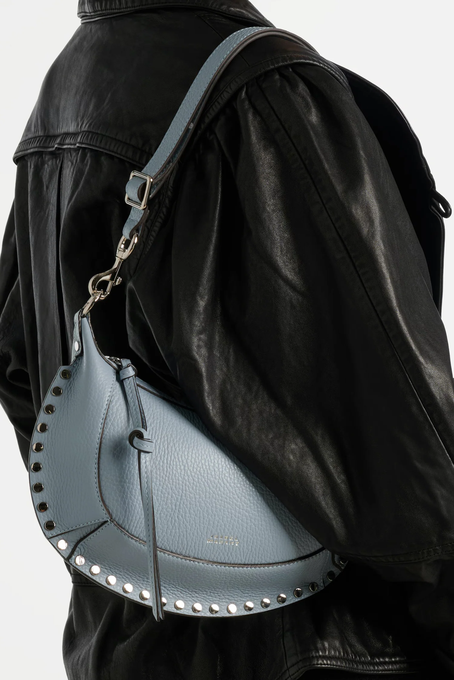 Isabel Marant crossbody Oskan Moon PP0003FA-D1C04M light blue - Afbeelding 3