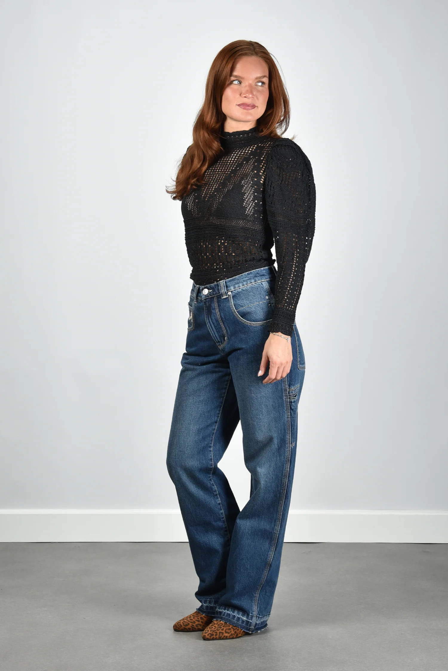 Isabel Marant top Dahara PU0841FA-D1L08I black - Afbeelding 4