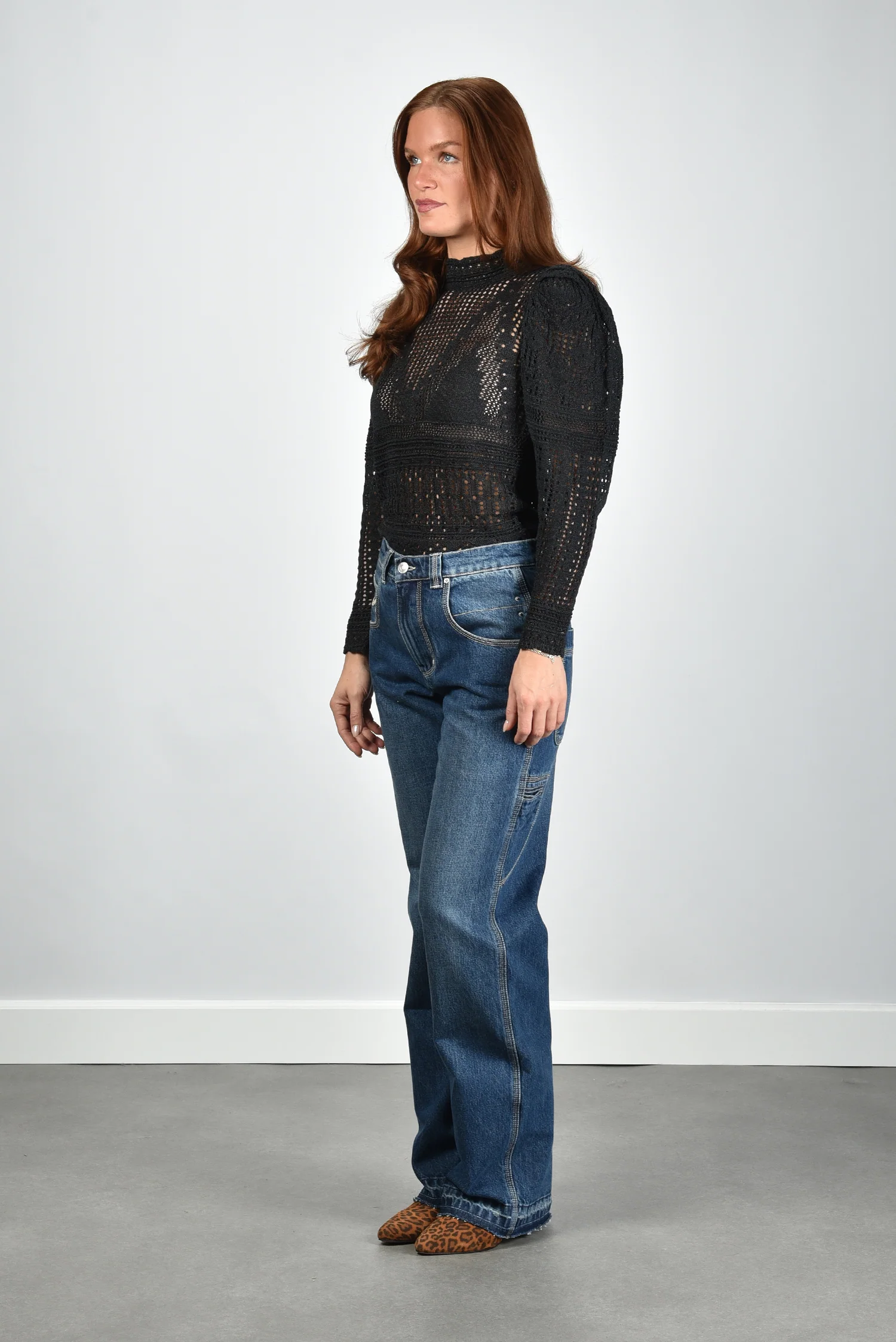 Isabel Marant top Dahara PU0841FA-D1L08I black - Afbeelding 5