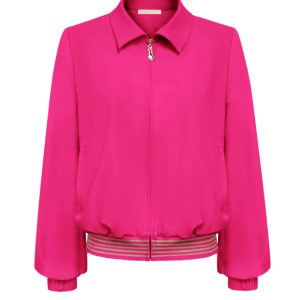 Triple Nine – Jacket Zip Gold Rib – Fuchsia
