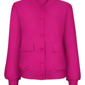 Triple Nine – Bomber Jacket with 2 Pockets – Fuchsia