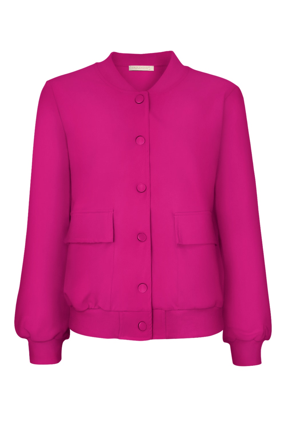 Triple Nine – Bomber Jacket with 2 Pockets – Fuchsia - Afbeelding 2
