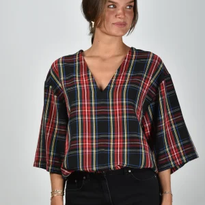 JOHNY top Louise B check 5 black