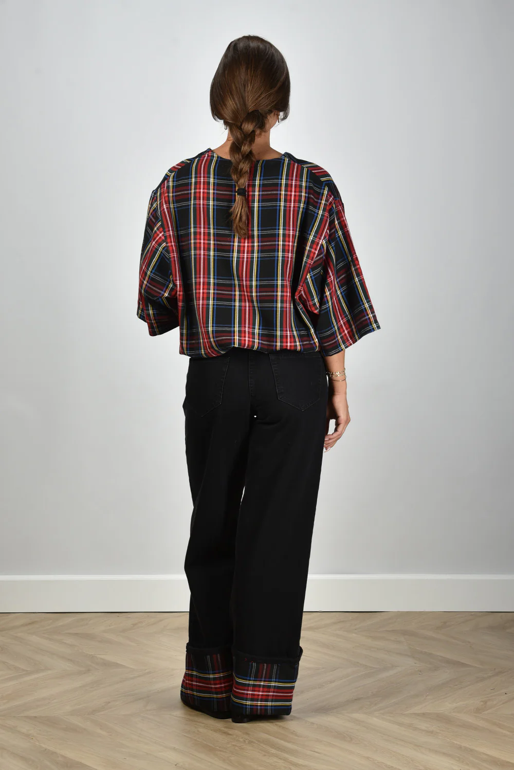 JOHNY top Louise B check 5 black - Afbeelding 7