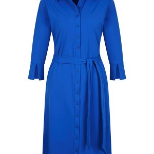Mi Piace – Jurk 3/4 Mouw – Cobalt