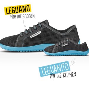 Leguanito aktiv antraciet met blauwe zool