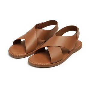 Ziva Leren Sandalen Dames met Hakje & Gesp - Zomerse Sandalen