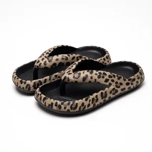 Lexi Panterprint Slippers Dames met Comfortabel Voetbed