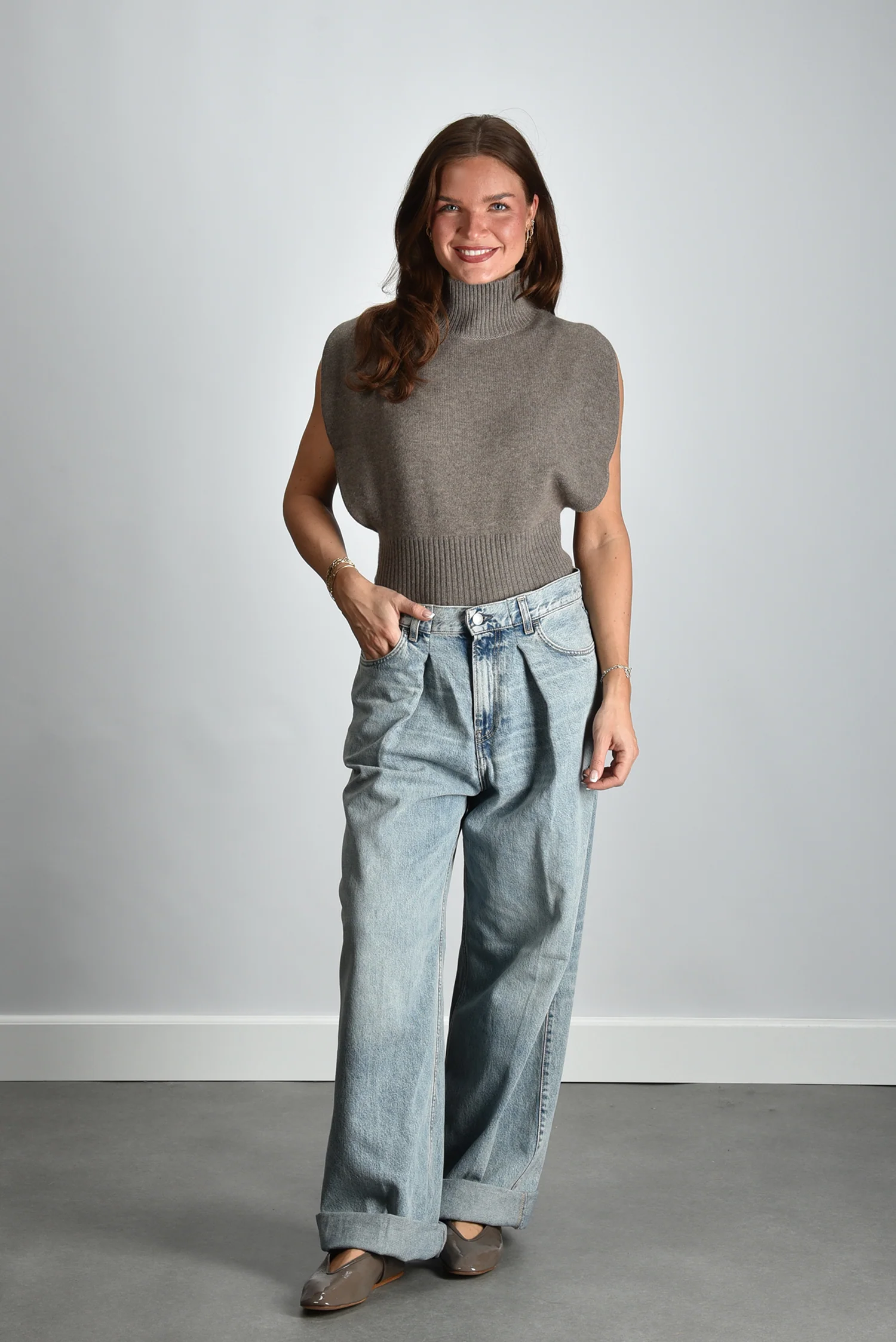 Lisa Yang top Zaya 2024225 truffle - Afbeelding 3