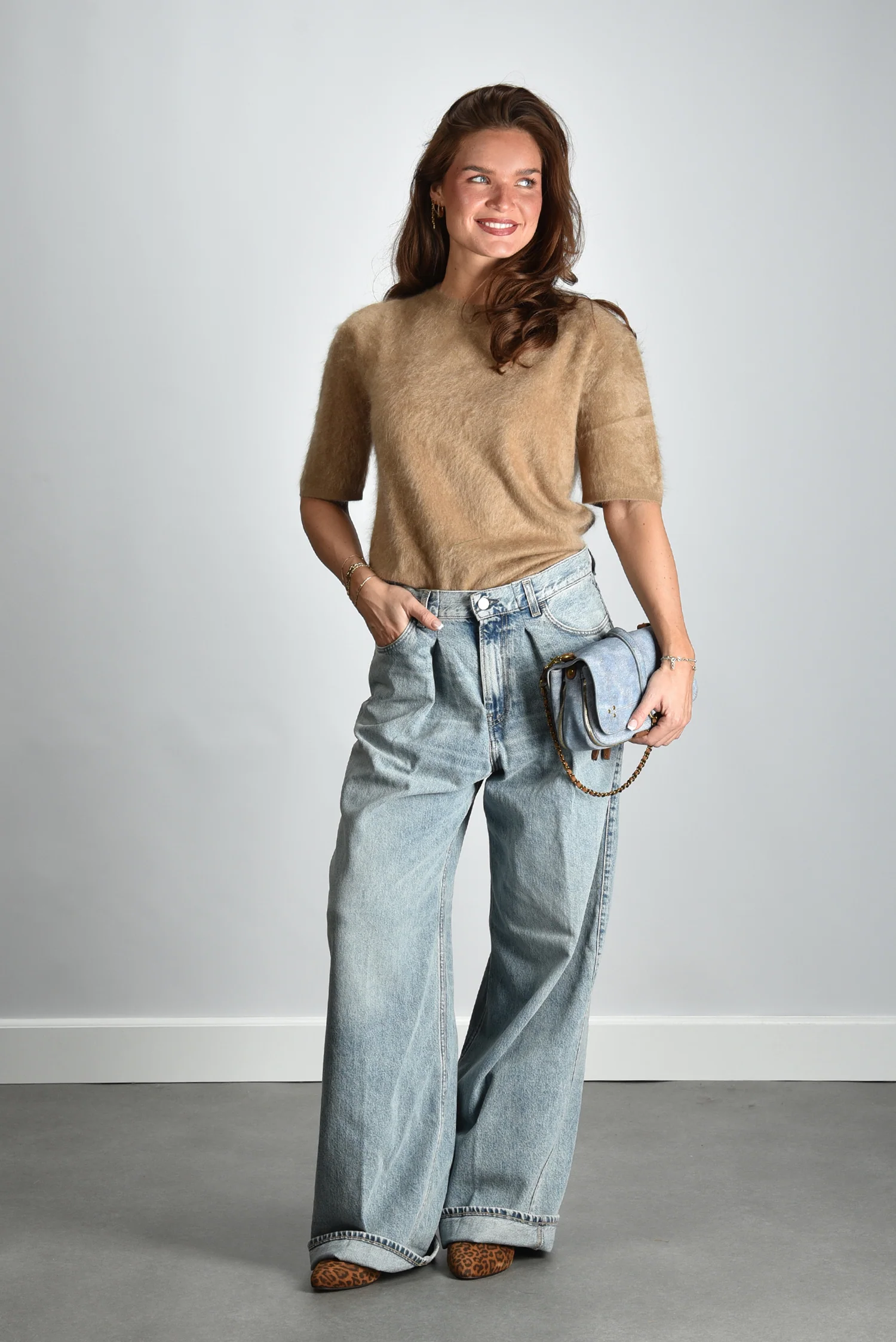 Lisa Yang trui Maren 2026061 toffee brushed - Afbeelding 3