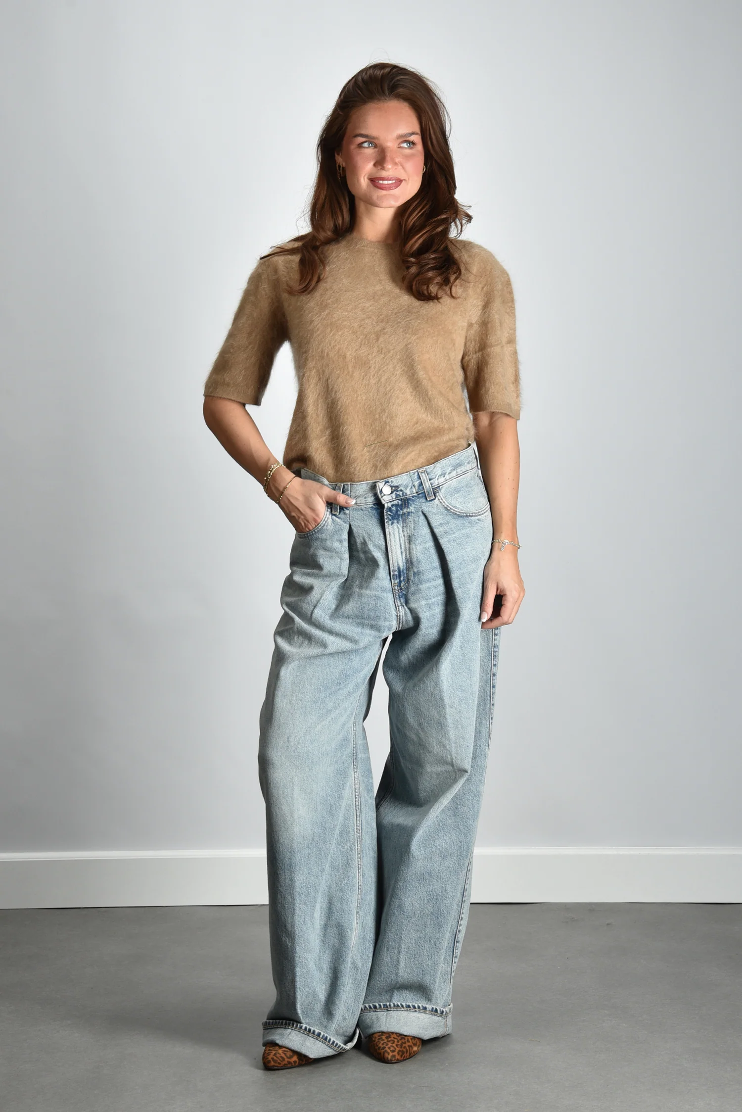 Lisa Yang trui Maren 2026061 toffee brushed - Afbeelding 4