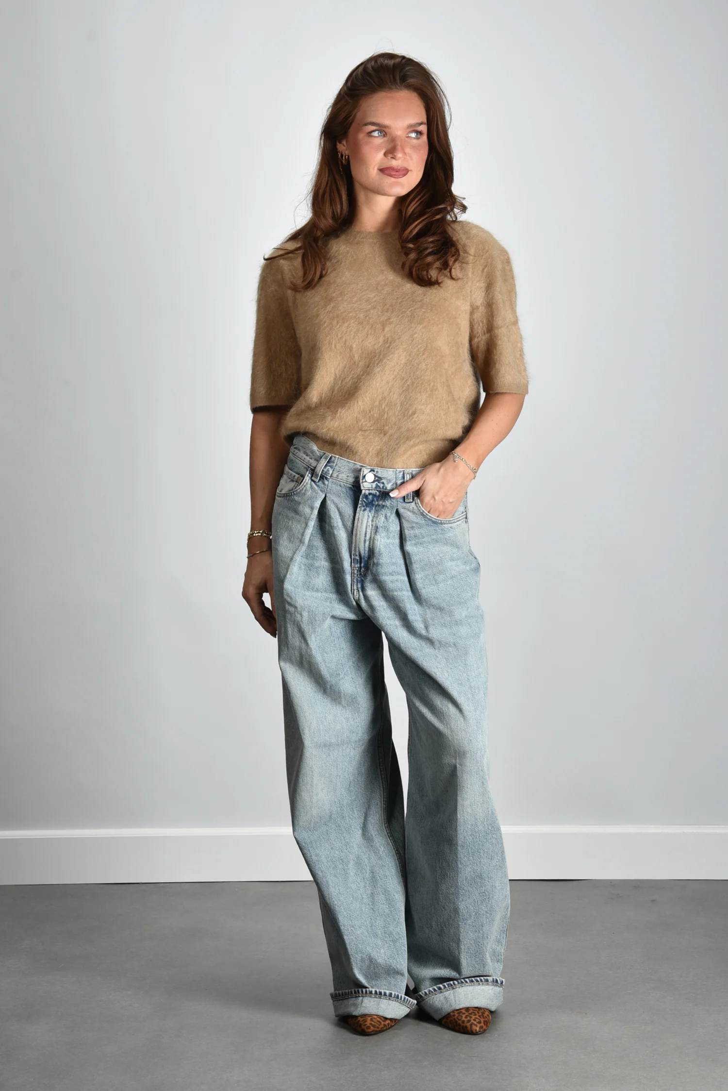 Lisa Yang trui Maren 2026061 toffee brushed - Afbeelding 5