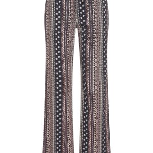 Mi Piace – Trousers Straight Boho Print – Black