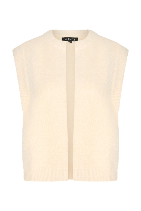 Mi Piace – Vest Hairy Mouwloos – Off White - Afbeelding 2
