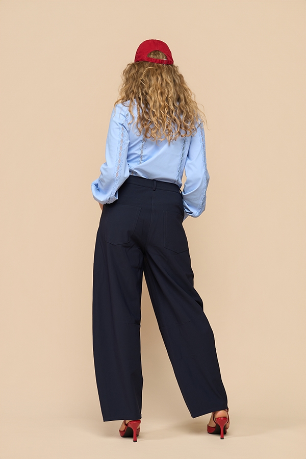 Mi Piace – Balloon Trousers Bonded Travel – Dark Blue - Afbeelding 6