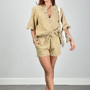 Marant Etoile short Balyme SH0267FA-D1J04E sahara