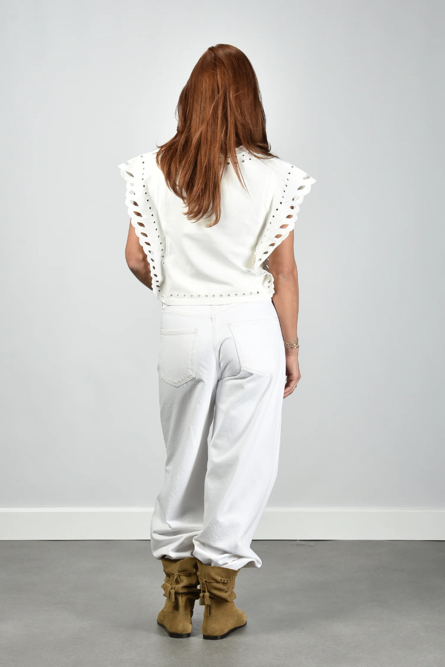 Marant Etoile top Odyle TS0298FA-D1N08E ecru - Afbeelding 8